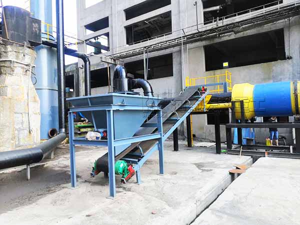 發(fā)往湖北1.2&times;10米的化工污泥烘干機現場